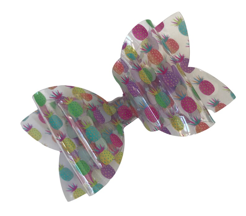 Toddler Waterproof Hair Bow Pineapple Jelly Hair Bow Pineapple Pool Hair Clip Pool Bow Jelly Hair Bow