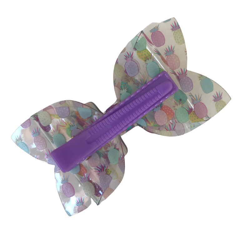 Toddler Waterproof Hair Bow Pineapple Jelly Hair Bow Pineapple Pool Hair Clip Pool Bow Jelly Hair Bow
