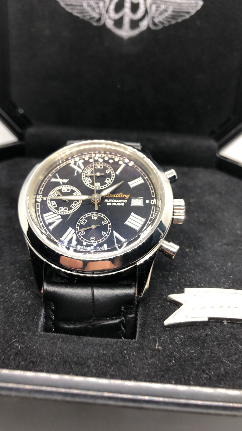 Breitling Grand Premier Chronograph Stainless Steel Watch | Etsy
