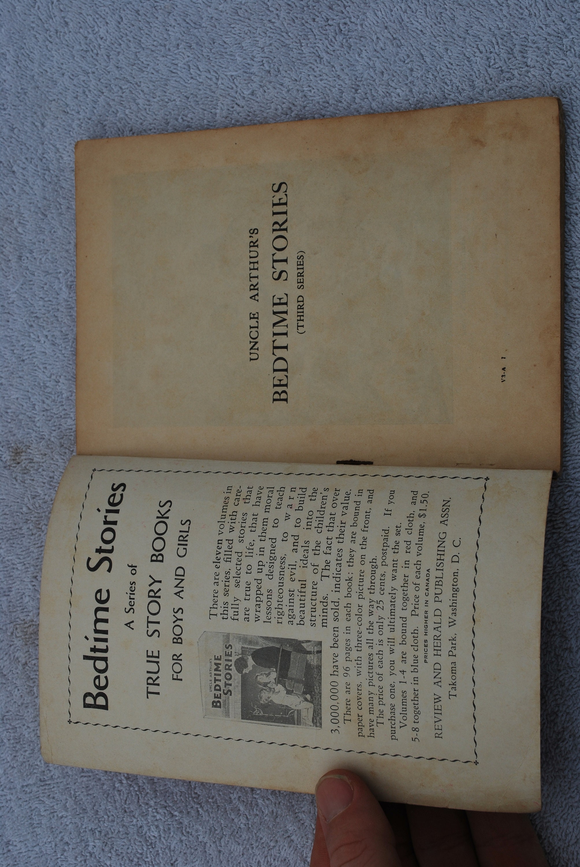 Rare Vintage Children's Story Book Uncle Arthur's Bedtime Stories