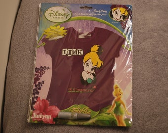 Janlyn Disney Fairies Punk Fairy Iron-On Transfer Kit with Glitter Fabric Paint - Tinker Bell and Friends - New