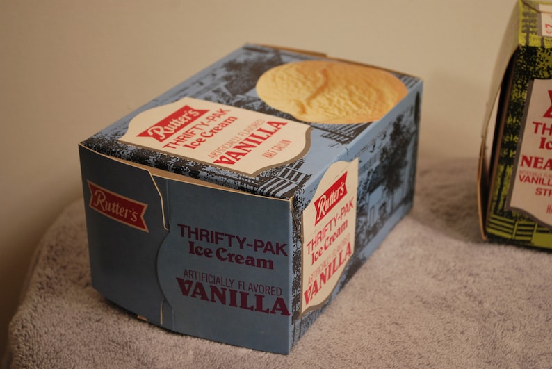 Vintage Rutter's Neopolitan & Rutter's Vanilla Ice Cream Cartons ...