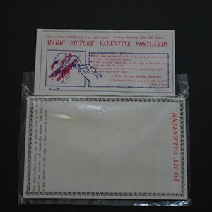 Lotto di 5 confezioni - Cartoline da grattare Magic Picture Valentine - Replica dell'originale antico - 30 cartoline in totale - senza graffi - BELLE!!