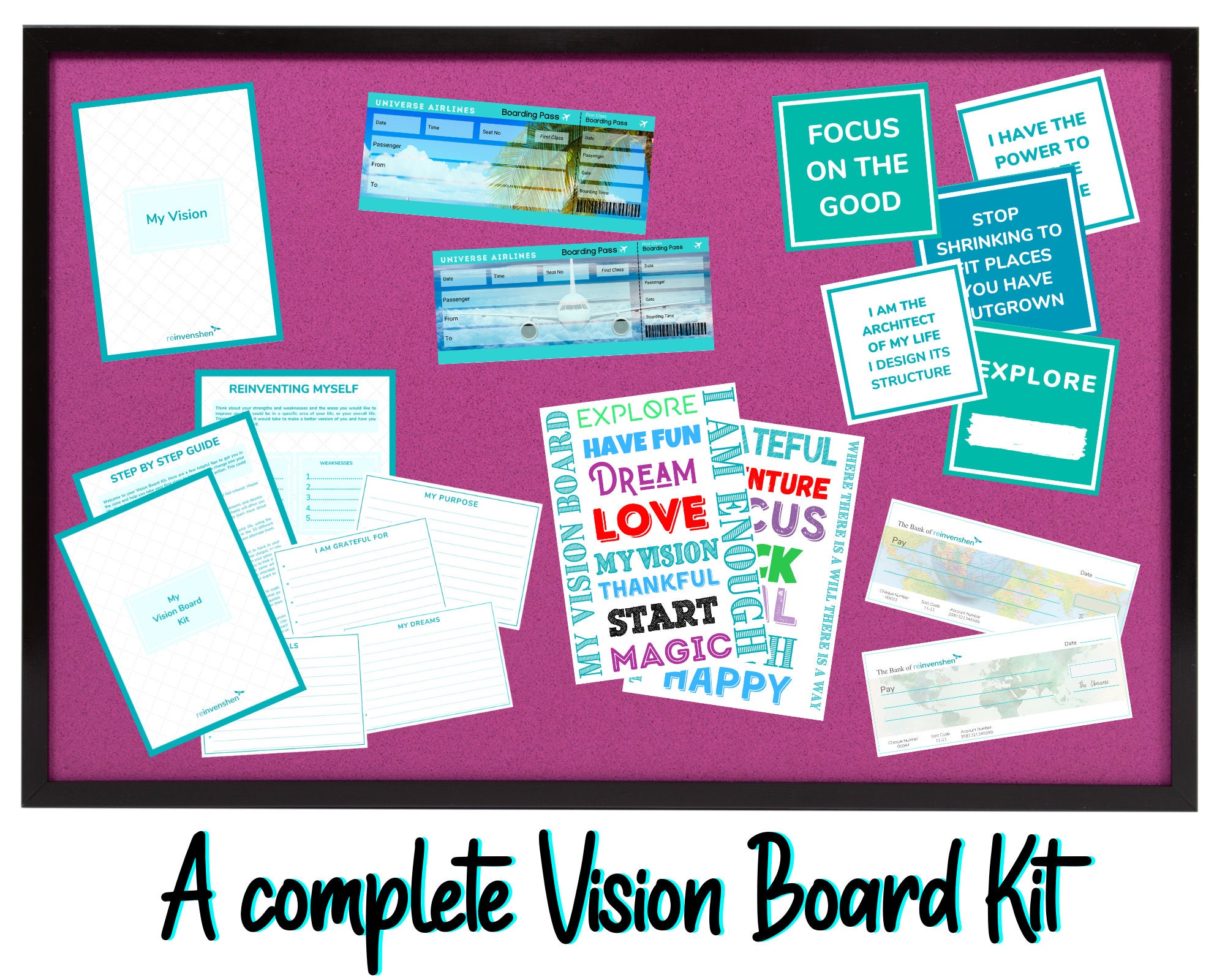 Positivity Box Vision board kit Gratitude journal The | Etsy