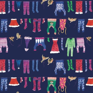 linha de lavagem de Santa Papel de presente do Natal | Folhas de papel de embrulho de Natal | Papel de embrulho divertido de Natal