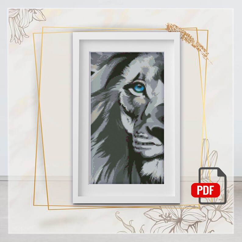 Crossstitch Cross Pattern Needlepoint Kits Cross Stitch World Lion Cross Stitch Kits Lion Cross stitch lion pattern