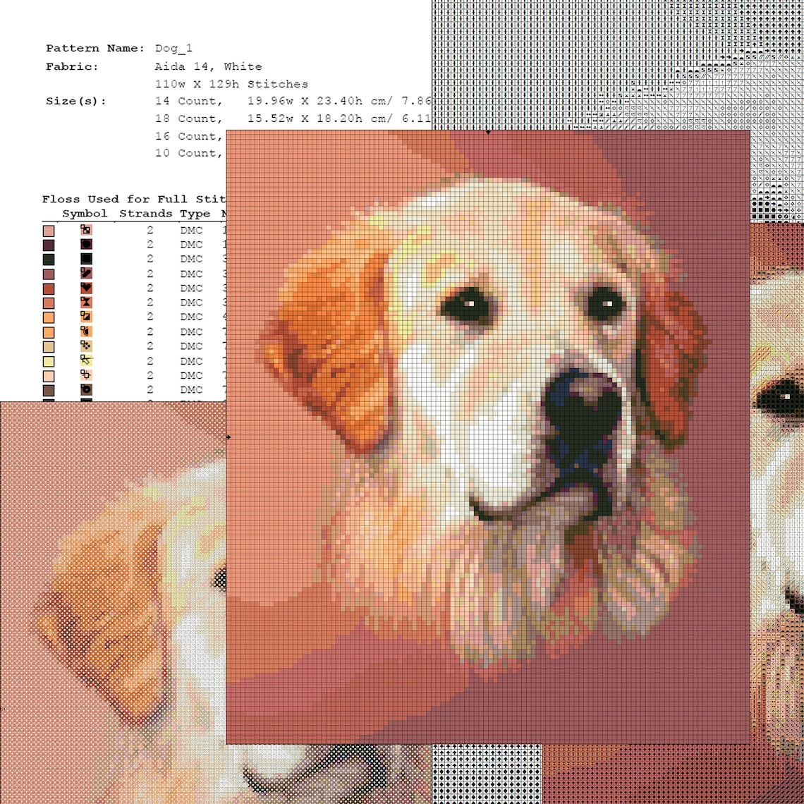 Golden Retriever Cross Stitch Pattern Retriever Sennenhund Etsy