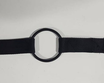 SaddleStrap Single: zwart 3" ringbandharnas