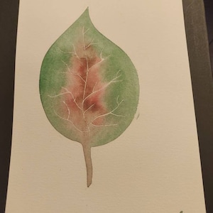 Watercolor leaf
