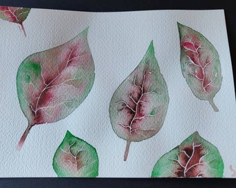 Aquarell Blätter 2