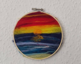 Filzbild "Sonnenuntergang"