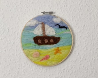 felt picture "sailing boat"