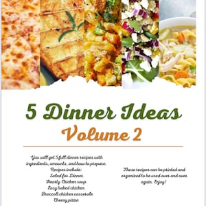 Ideas de recetas para la cena - Volumen 2 - Descargas digitales