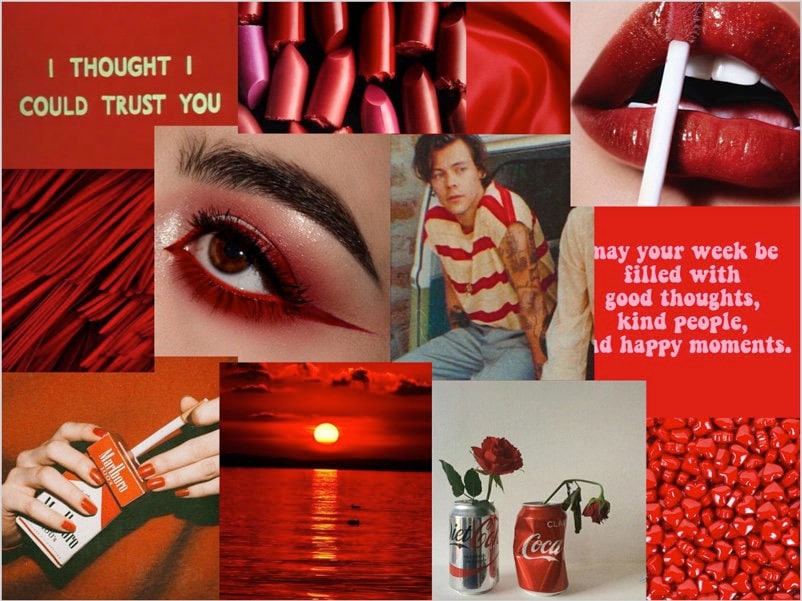 Ruby Red Collage Wall Collage Ruby Red - Etsy
