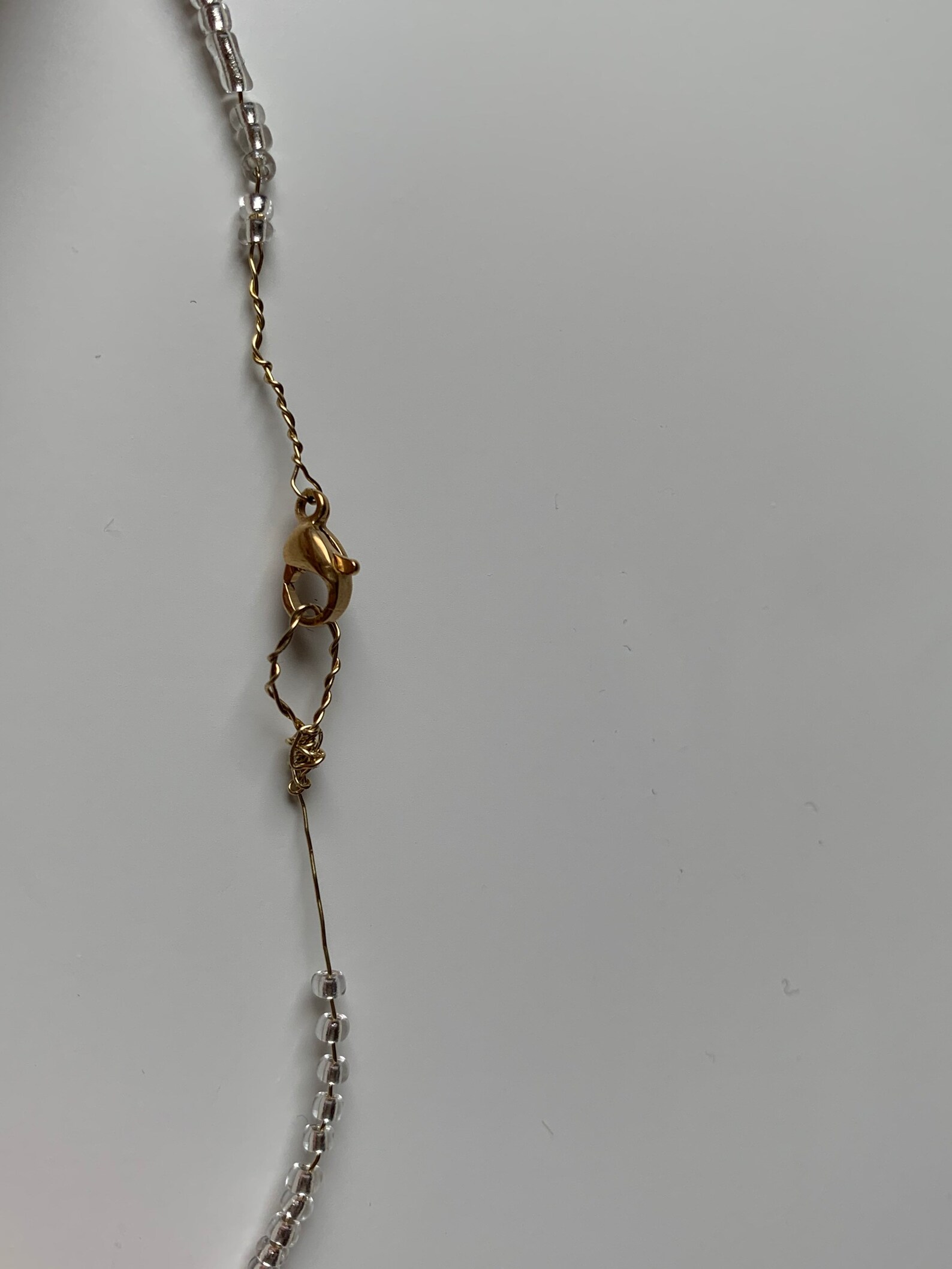 Beaded necklace on gold filament Etsy