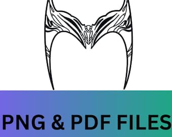 Scarlet Witch Crown PNG PDF, Superhero Anti-Hero Shirt (Digital Download)