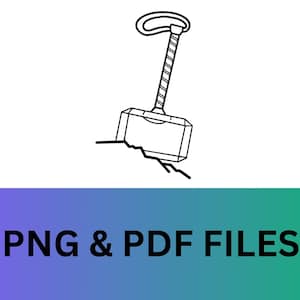 Thor hammer png pdf files, Ragnarok, Cut File For Cricut, Digital Download, Instant Download, Avengers, Silhouette