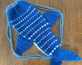 Whale Shark Crochet Drawstring Backpack Pattern (PDF Pattern)