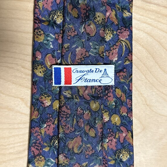 True Vintage 1980s 100% Silk Cravate de France Su… - image 4
