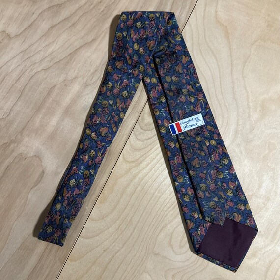 True Vintage 1980s 100% Silk Cravate de France Su… - image 5
