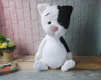 large stuffed cat