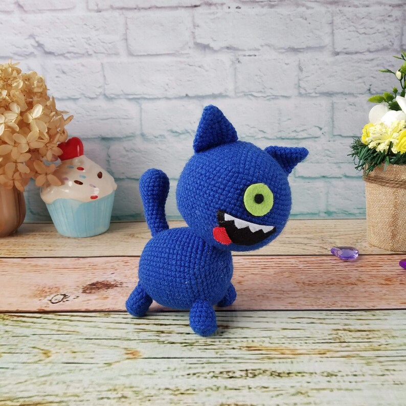 Blue Uglydog inspired cartoon toys Uglydolls. One eyed dog or | Etsy