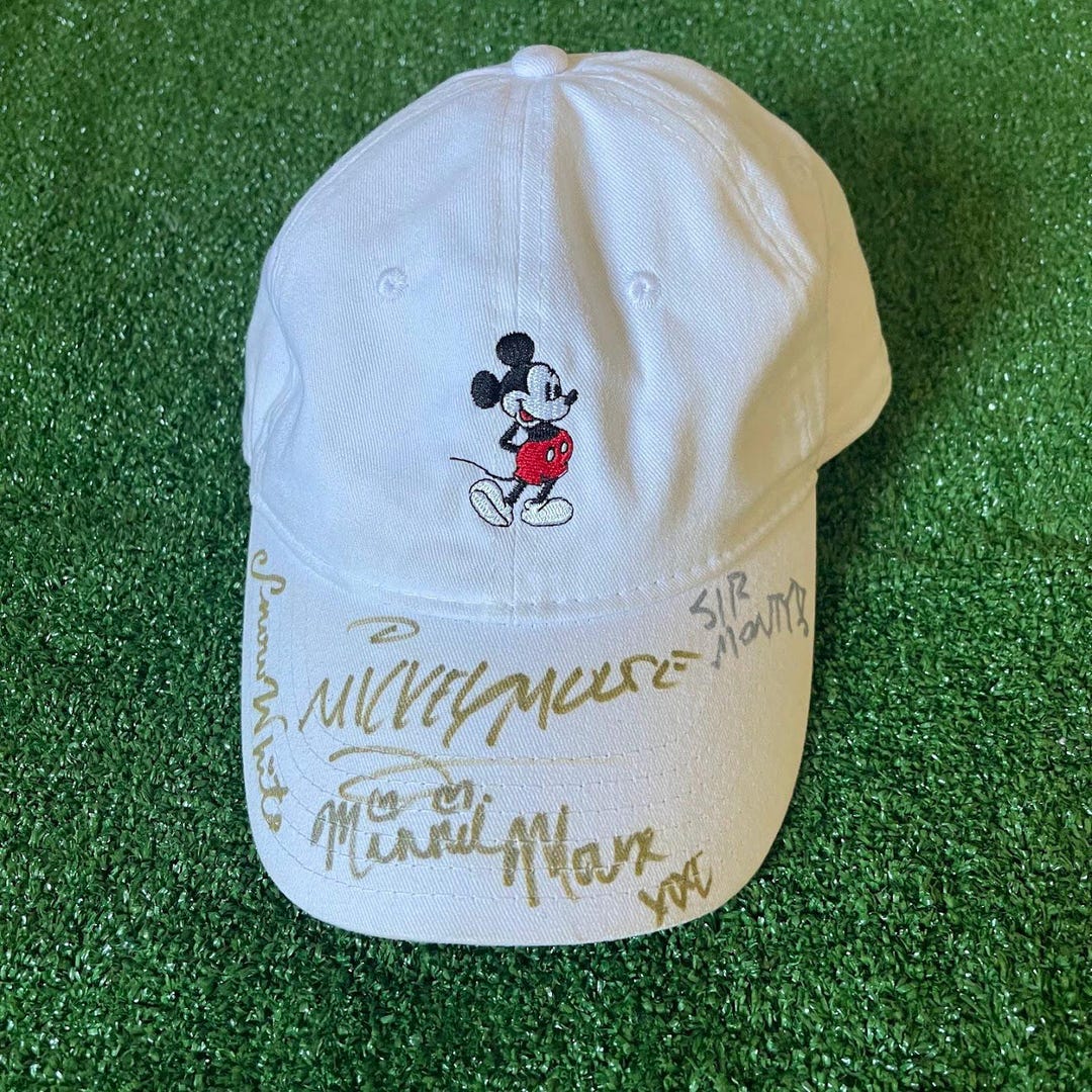 Disney Embroidered Mickey Mouse Character Signature Autograph Rare Cap ...