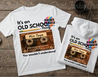 Old School Mix Tape PNG - Funny Retro Cassette Tape 80s 90s Digital Download for DTF Sublimation