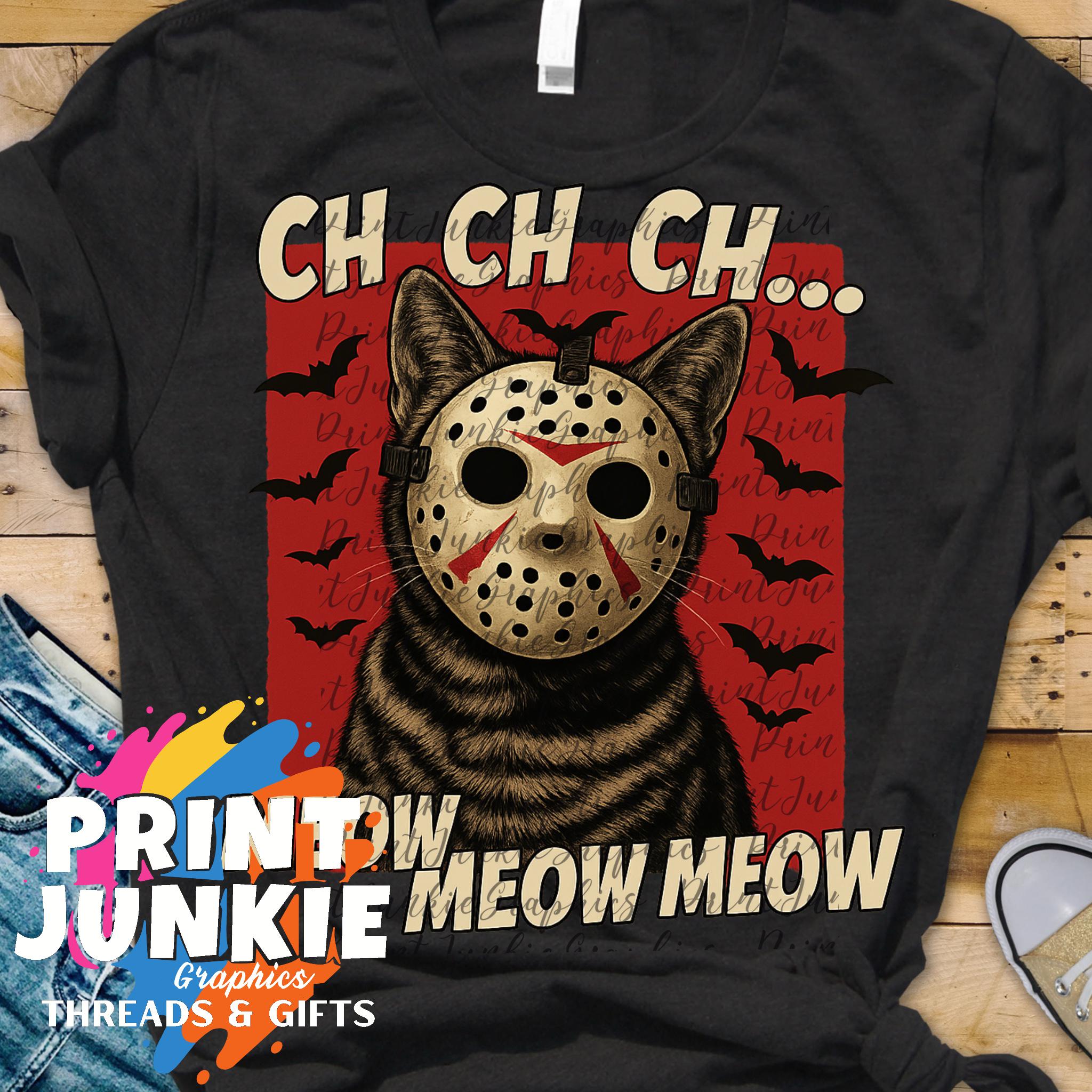 Meow Meow Jason Cat Shirt Funny Cat-halloween Shirt Design Jason