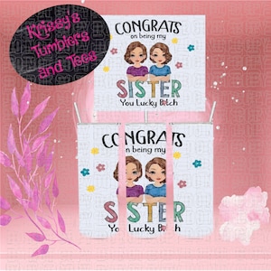 Congrats Sister tumbler 20oz digital design-PNG-Digital Download