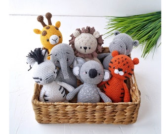 Safari stuffed animal baby toys, Gifts for 1 year old, Jungle baby shower gift