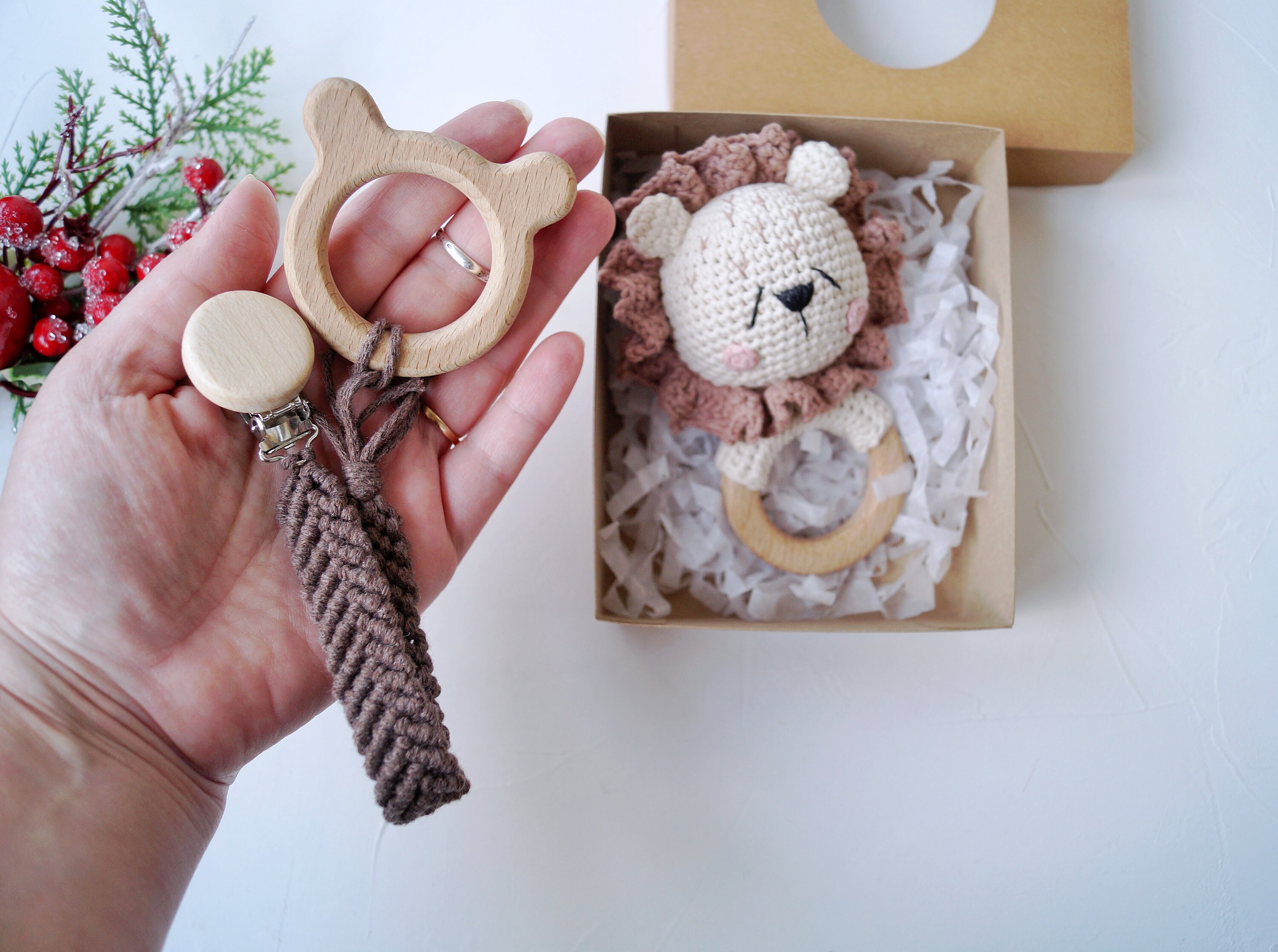 Newborn Baby Boy Gift Box, Lion Baby Gift Basket, Mom to Be Gift Set ...