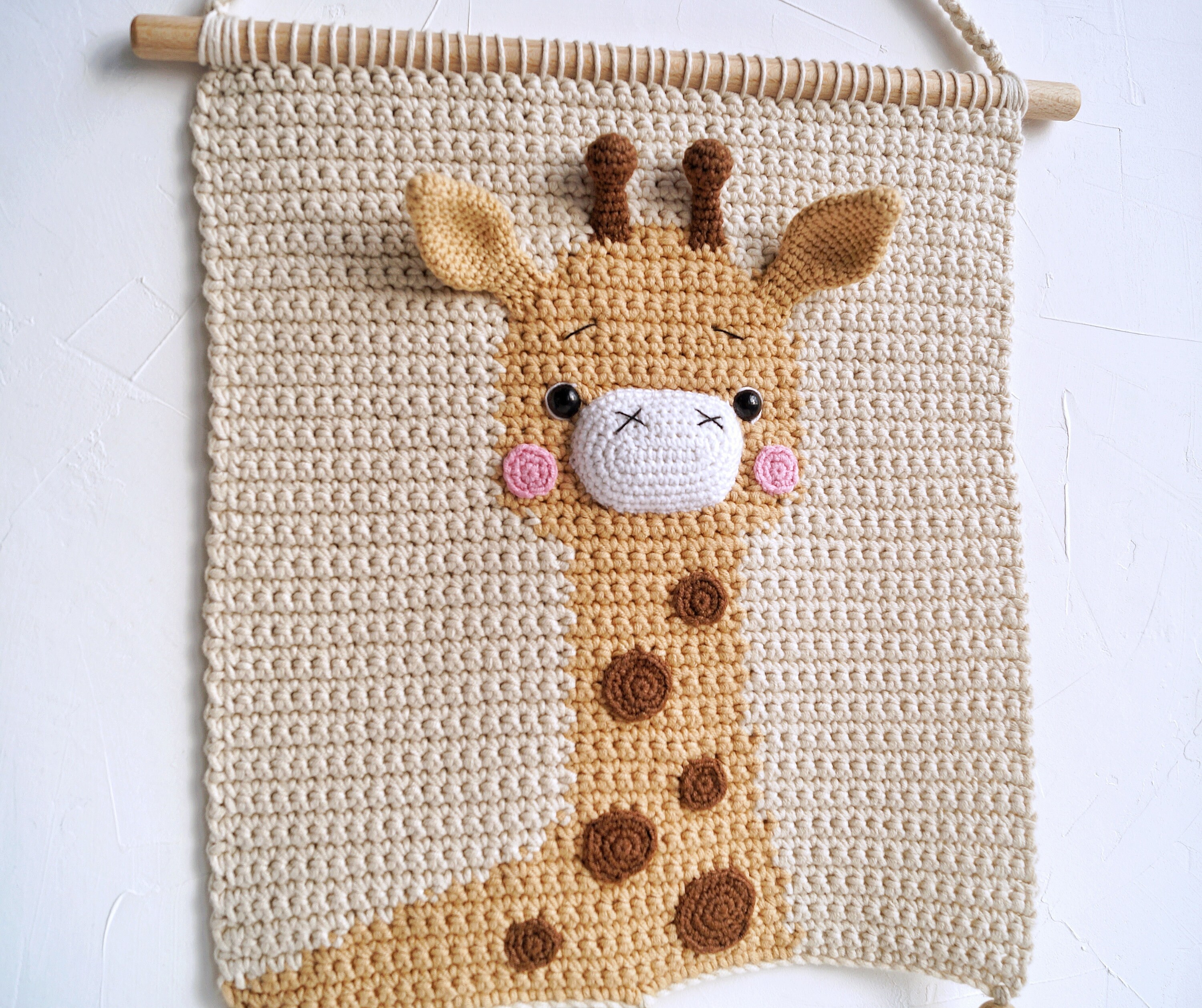 Jungle Nursery Decor Set of Wall Hangings, Lion Elephant Giraffe Kids ...