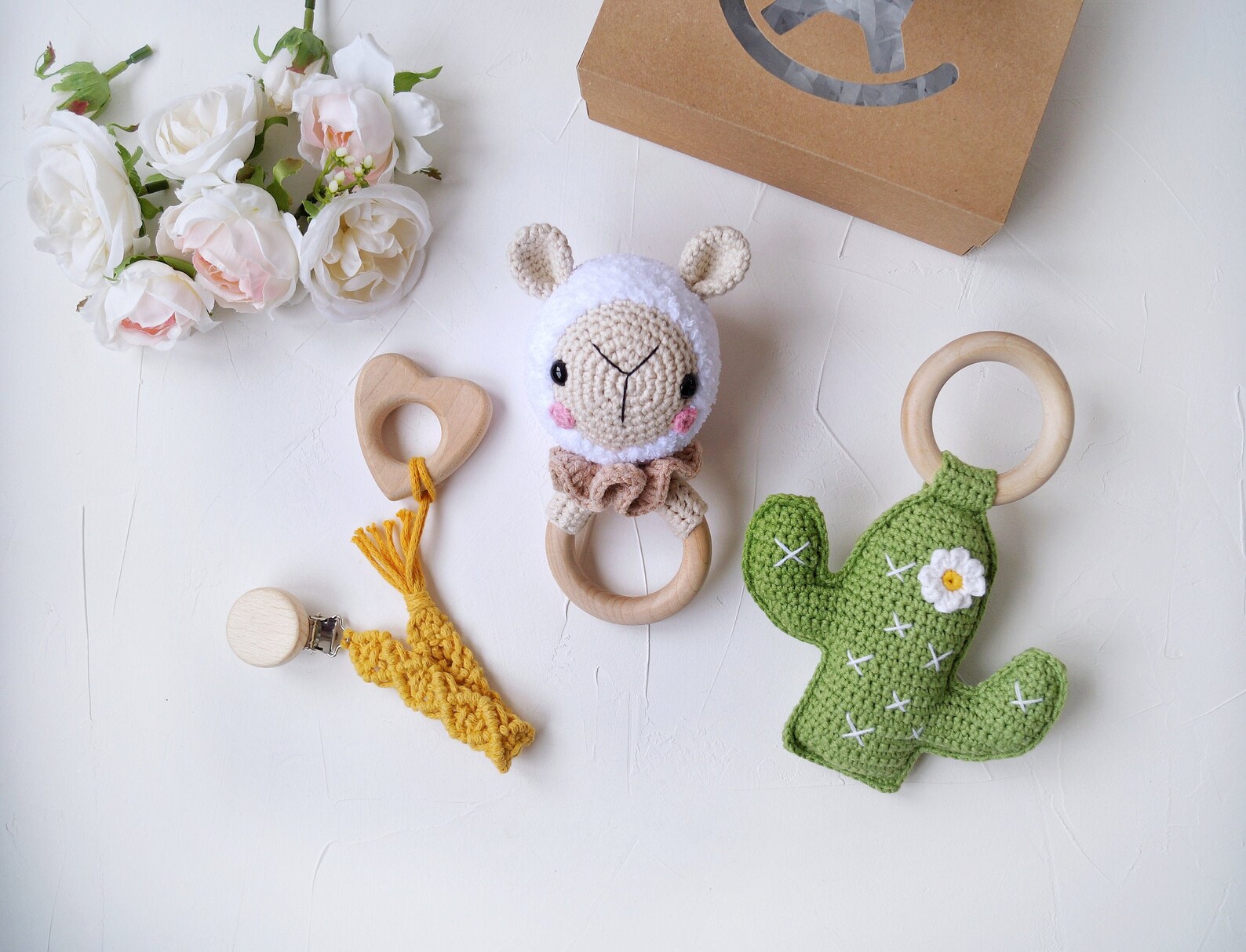 Llama baby girl gift basket Cactus shower gift box Alpaca Etsy