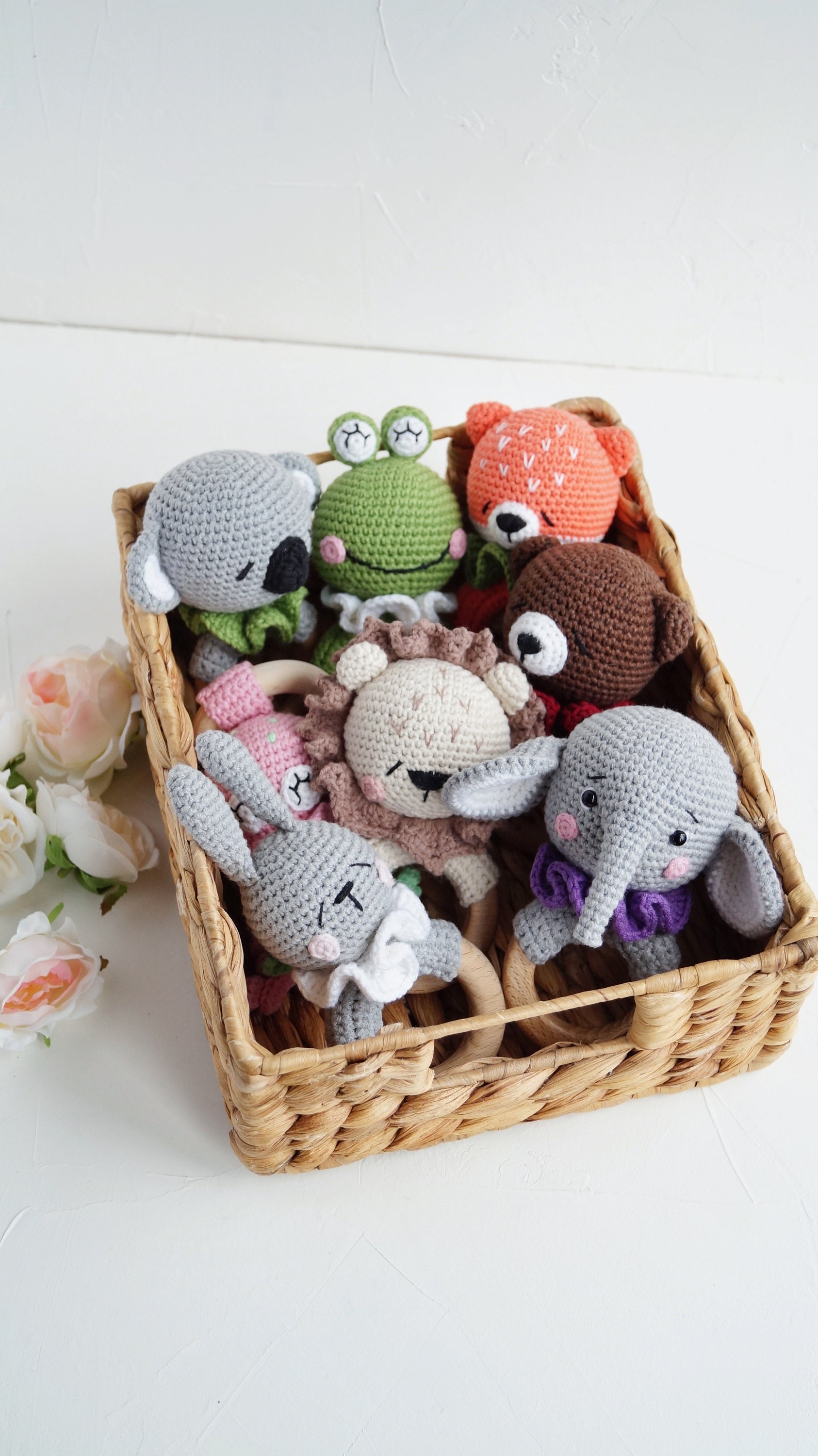 Teddy Bear Cotton Baby Toy, Woodland Baby Shower Gift, New Parents Gift ...