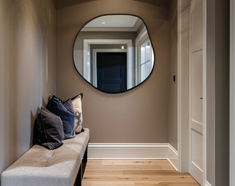 Asymmetrical Decorative Mirror for Living Room & Bathroom - Luxury Wall Decor, Entryway Hallway Accent
