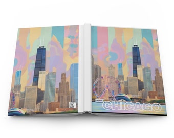 Chicago skylines Hardcover Journal Matte