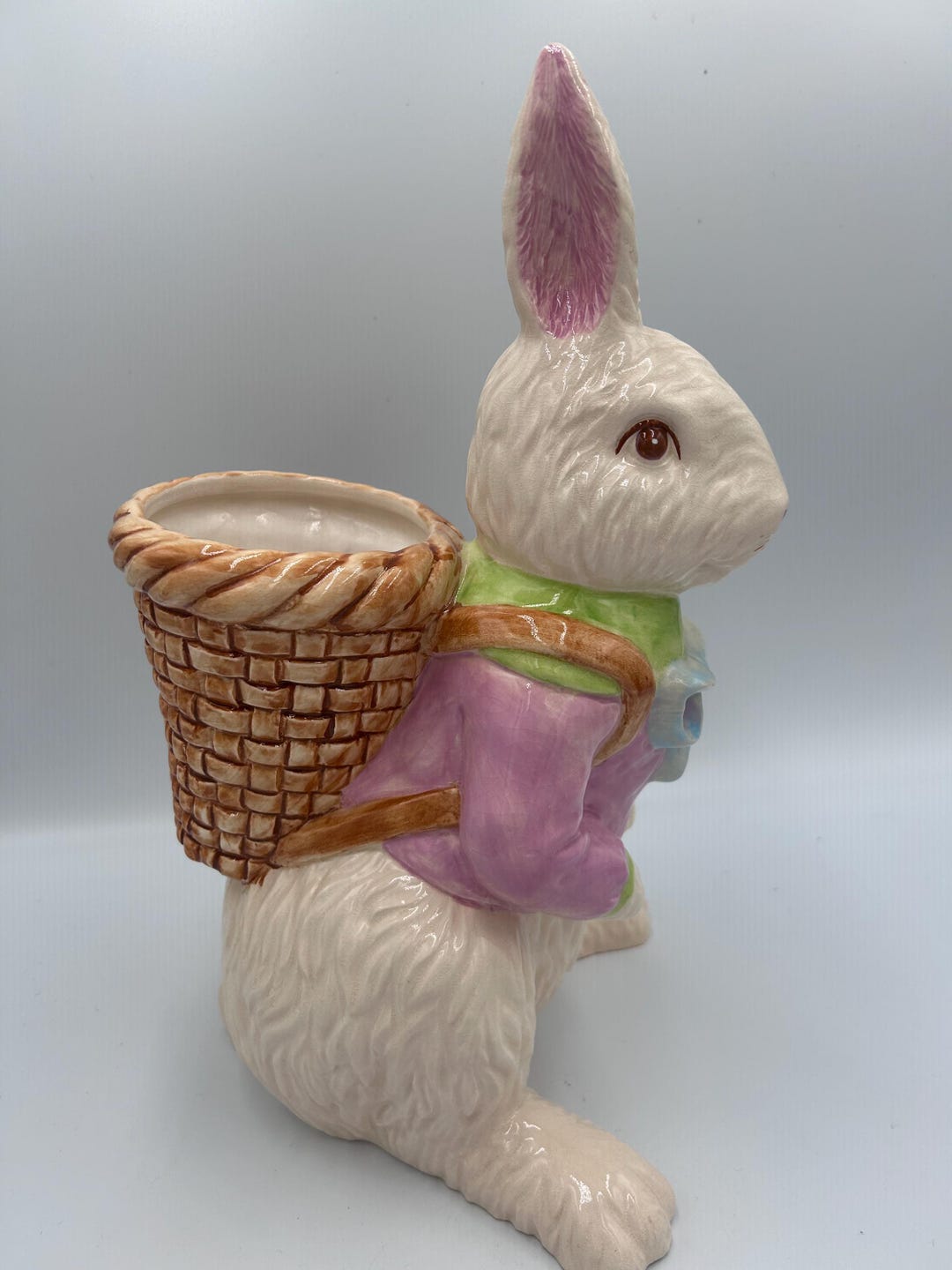Vintage Department 56 Ceramic Bunny Rabbit Planter - Etsy