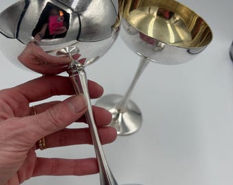 Vintage Silver Plated Champagne Coupes