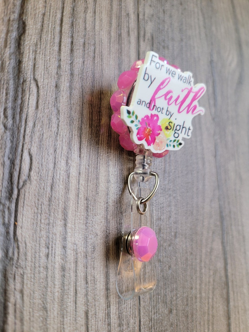 Badge Reel Faith Faith Badge Reel ID Clip Badge Reel Love Nurse Gift Retractable Badge Reel ID Badge Holder
