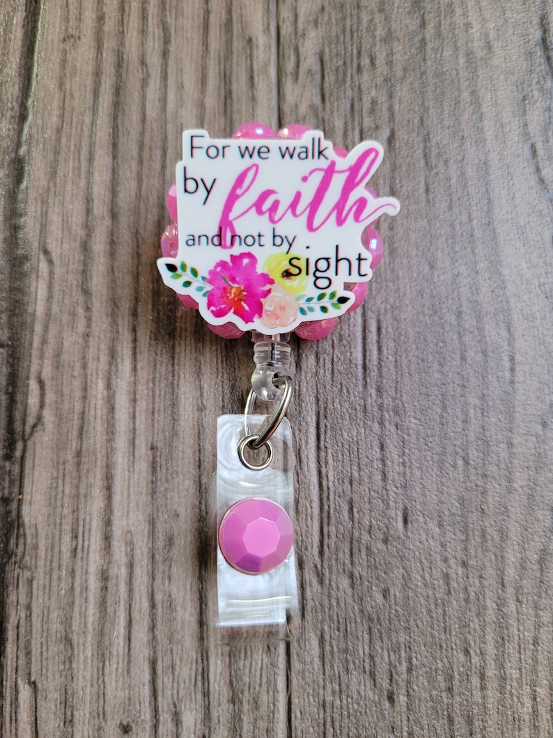 Badge Reel Faith Faith Badge Reel ID Clip Badge Reel Love Nurse Gift Retractable Badge Reel ID Badge Holder