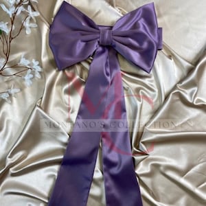 Große Schleife für Kleid, abnehmbare Satinschleife für Blumenmädchenkleid, Satingürtel mit Schleife für Kleinkindkleid