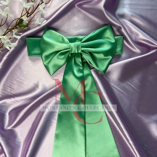 Big Bow For dress, Detachable Satin Bow For Flower Girl Dress,  Satin Belt With Bow For Toddler Dress,