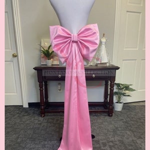 Large Satin Dress Bow, Wedding Dress Bow, Pink Dress Bow, Satin Big Bow For Dress