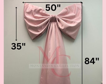 Giant Bow For Decoration, Pink Wall Bow, Room Decor Bow, Giant Satin Bow