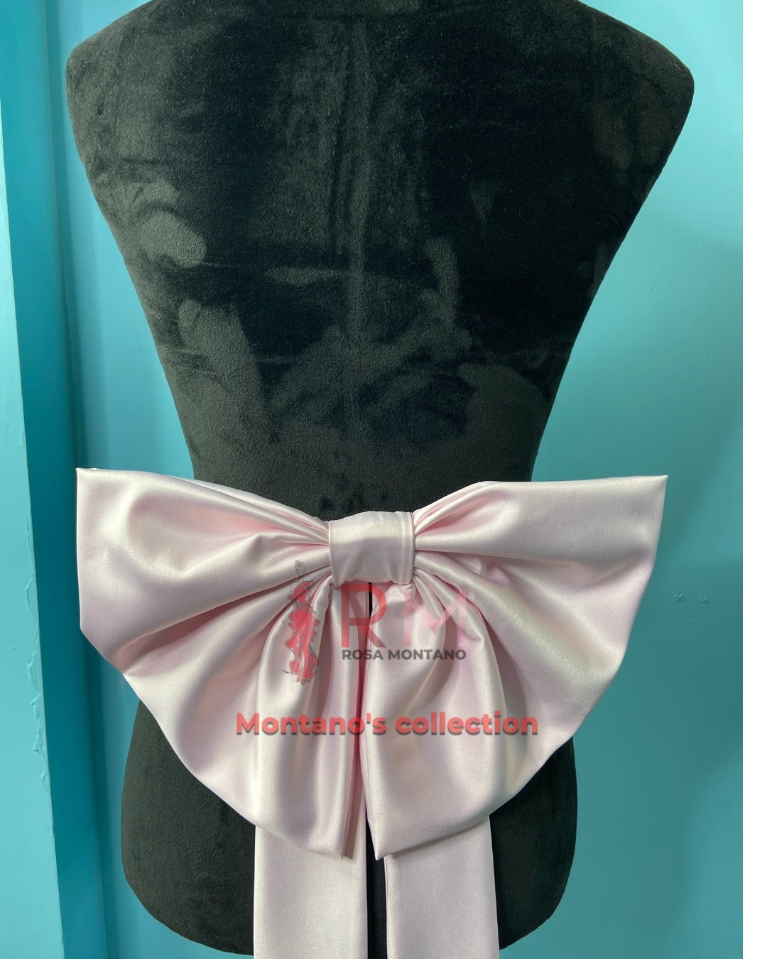 Large Satin Dress Bow Wedding Dress Bow Huge Light Pink Etsy