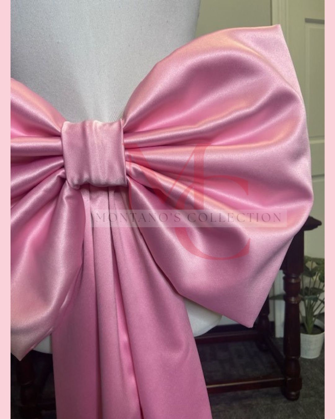 Large Satin Dress Bow, Wedding Dress Bow, Pink Dress Bow, Satin Big Bow ...