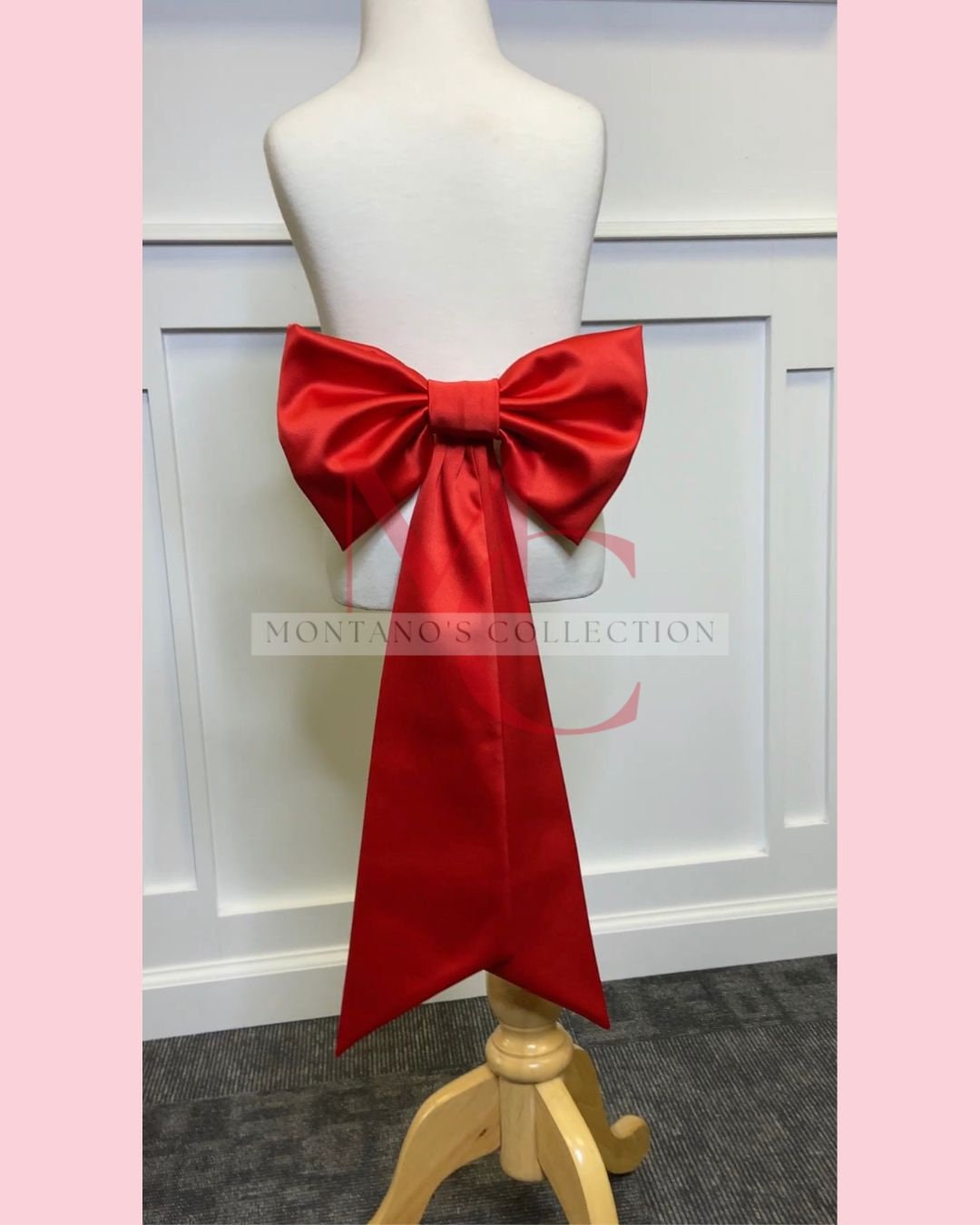 big red bow for dress Uxcell Satin Big Bow for Wedding Dresses, Long Detachable Satin Bow Sweep Train for Formal Dress