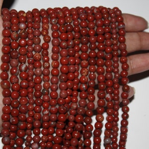 Natural Jasper Smooth Round Ball Gemstone Beads,13 "Strand,4- 5 mm,AAA Quality Smooth Jasper  Round Beads For Jewelry Designing Craft