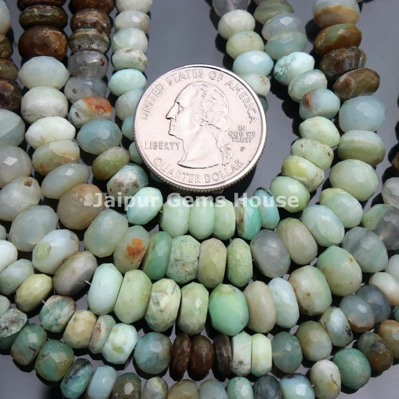 Mix Opal Faceted Rondelle Beads Mix Opal Rondelle Beads Natural